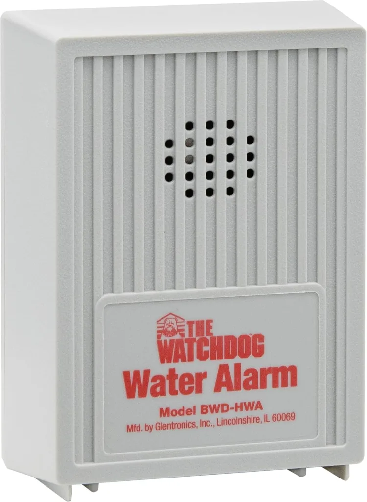 The Basement Watchdog water alarm with its detachable sensor on a six-foot wire