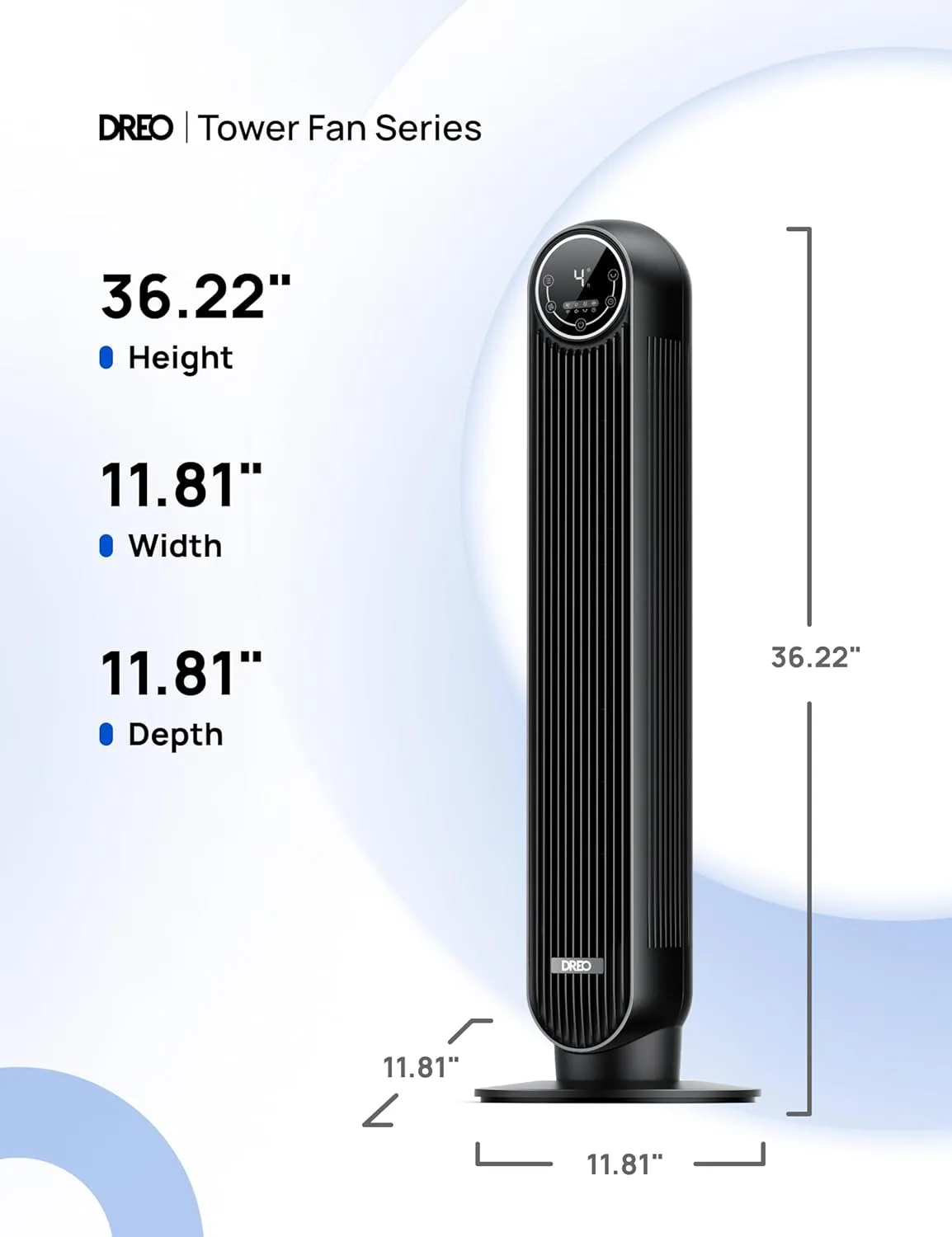Maker dimensions graphic: 36.22 inches tall, 11.81 inches wide, 11.81 inches deep